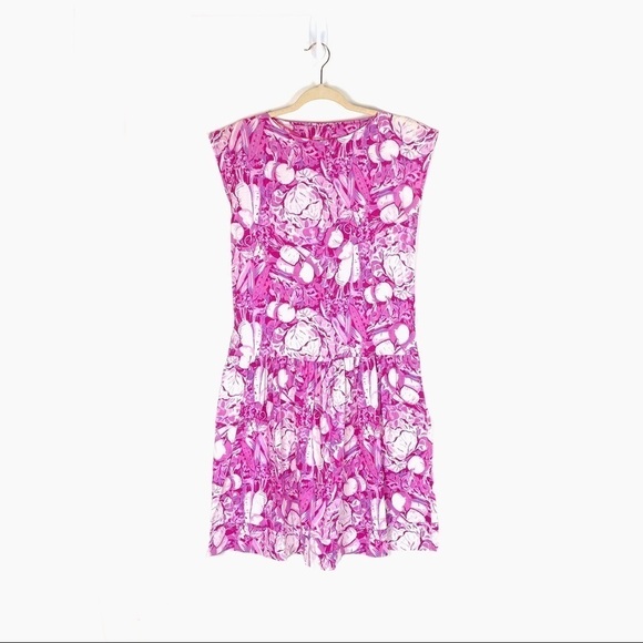 Vintage Laura Ashley 80’s Pink Floral Midi‎ Dress S - Picture 1 of 7